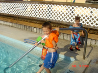 Day 2 - In the pool while the guys go to the store